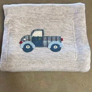 2001 Gymboree Vintage Little Trucker Sweater Blanket Ribbed Knit HTF